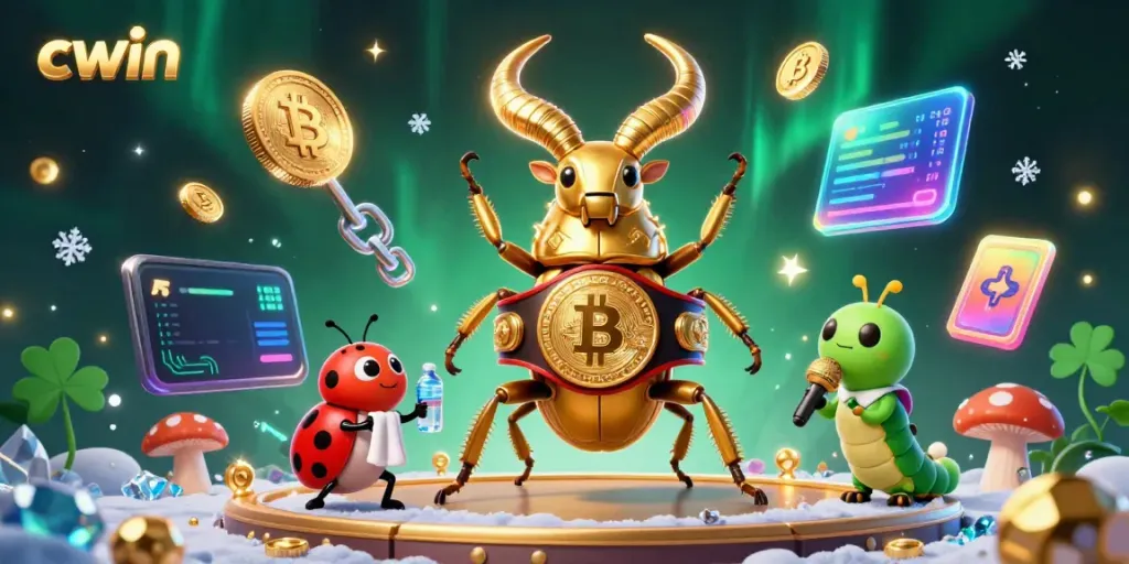 Engage in exciting gaming adventures with CWIN, featuring vibrant characters and dynamic casino elements.