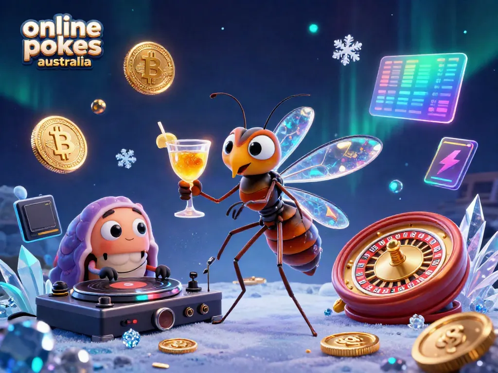 Spin with excitement in online pokies Australia featuring vibrant 3D characters and rich casino elements.