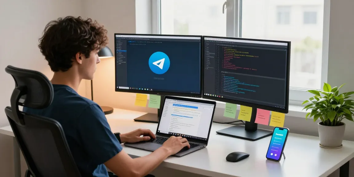 Dynamic workspace showcasing Telegram Download with developer-focused setup.